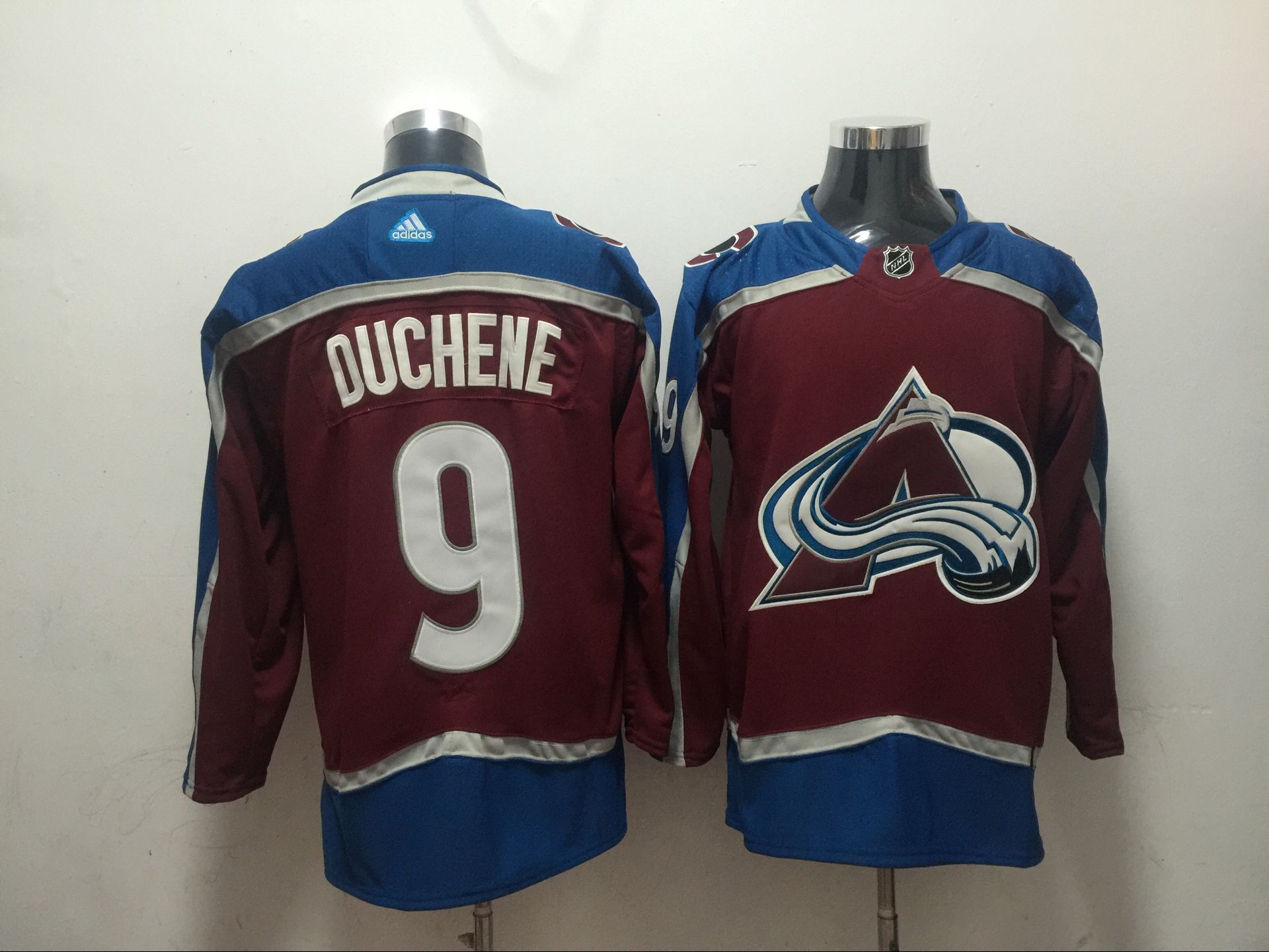 Men Colorado Avalanche #9 Duchene Red Adidas Hockey Stitched NHL Jerseys